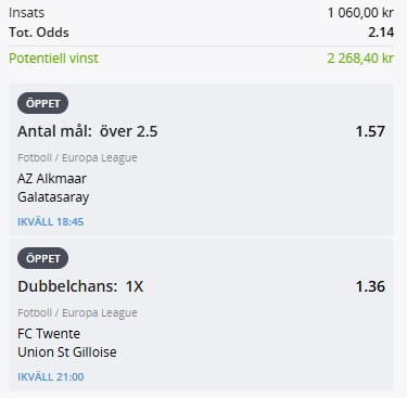 Speltips snöboll steg 2 Speltips. odds, betting, betsson, tips